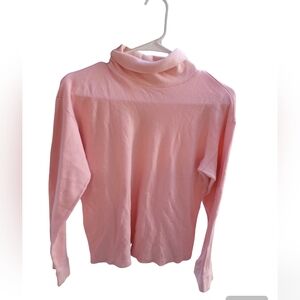 Vintage Obermeyer Pink Turtleneck Pullover Top Size S